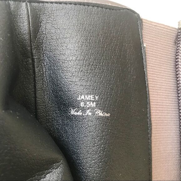 DONALD PLINER Suede Knee High Boot Chunky Heel‎ Round Toe Taupe Gray Size 6.5 - Picture 12 of 14